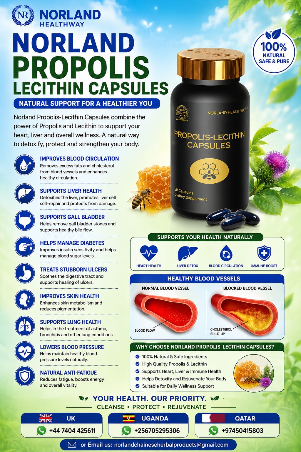 NORLAND PROPOLIS LECITHIN CAPSULES